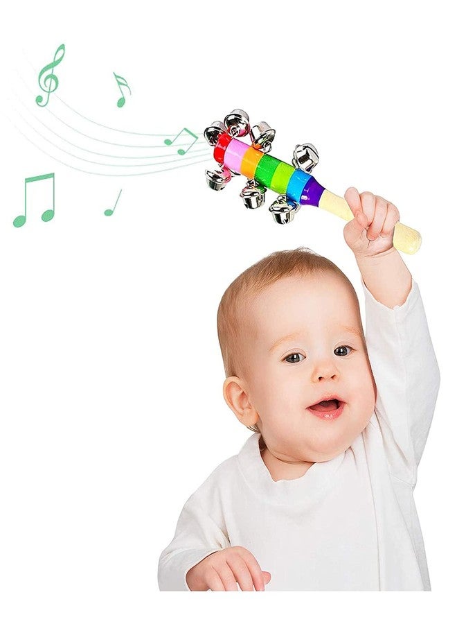 Little Mind Wooden Sound Making Baby Rattles Toys for 0 to 6 to 12 Months, New Born Babies, Infants- Set of 6 pcs - Image 2